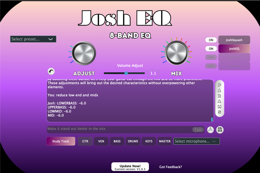 JoshEQ Plugin Interface
